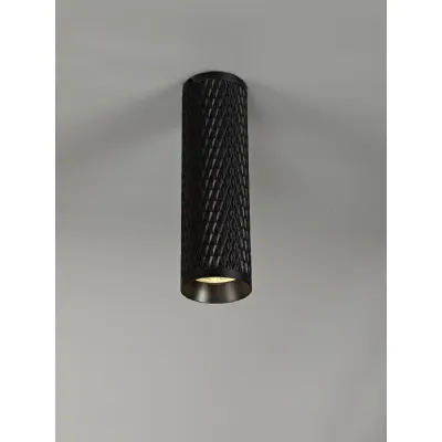 Lenham 20cm Surface Mounted Ceiling Light, 1 x GU10, Sand Black