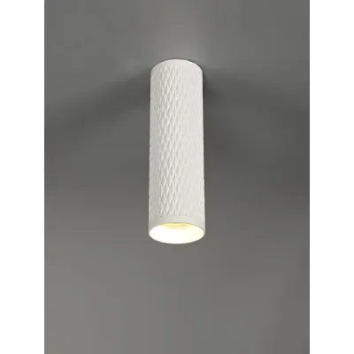 Lenham 20cm Surface Mounted Ceiling Light, 1 x GU10, Sand White