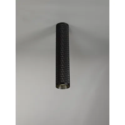 Lenham 30cm Surface Mounted Ceiling Light, 1 x GU10, Sand Black