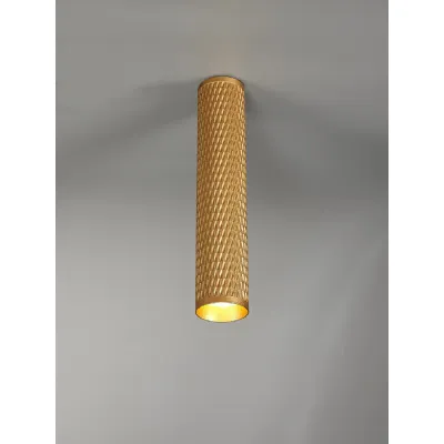 Lenham 30cm Surface Mounted Ceiling Light, 1 x GU10, Champagne Gold