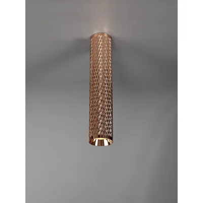 Lenham 30cm Surface Mounted Ceiling Light, 1 x GU10, Rose Gold