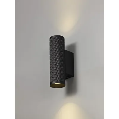Lenham Wall Lamp, 2 x GU10, Sand Black