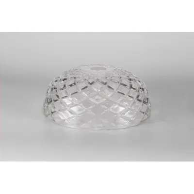 Sandy Flat Round 30cm Patterned Clear Glass (L), Lampshade