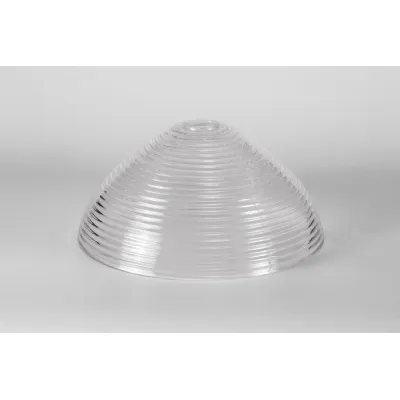 Sandy Round 33.5cm Prismatic Effect Clear Glass (G), Lampshade