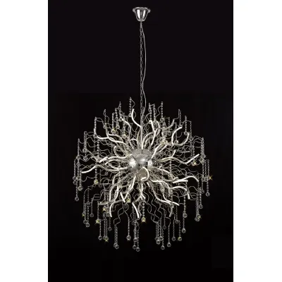Tunbridge Dimmable Pendant, 40 x 3.4W LED, 3000K, 10500lm, Polished Chrome, 3yrs Warranty Item Weight: 21.5kg