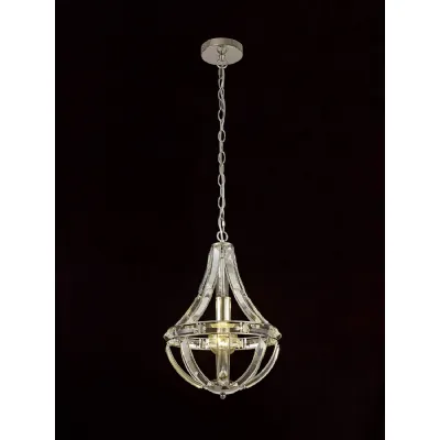Woolwich Teardrop Pendant, 1 Light E27, Polished Nickel