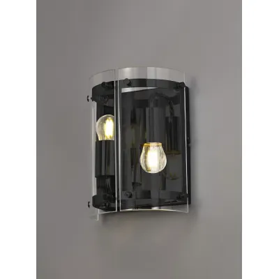Midhurst Wall Light, 2 Light E27, Matt Black