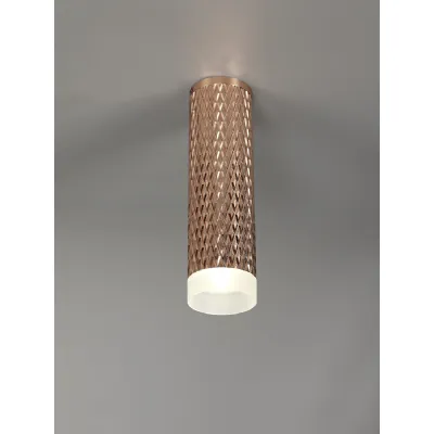 Lenham 1 Light 20cm Surface Mounted Ceiling GU10, Rose Gold Acrylic Ring