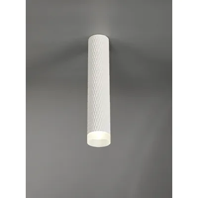 Lenham 1 Light 30cm Surface Mounted Ceiling GU10, Sand White Acrylic Ring