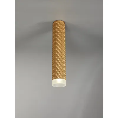 Lenham 1 Light 30cm Surface Mounted Ceiling GU10, Champagne Gold Acrylic Ring