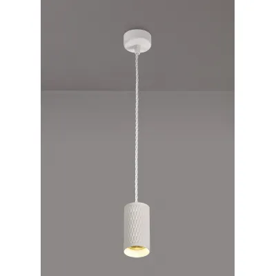 Lenham 1 Light 11cm Pendant Light GU10, Sand White