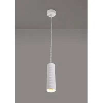 Lenham 1 Light 20cm Pendant Light GU10, Sand White