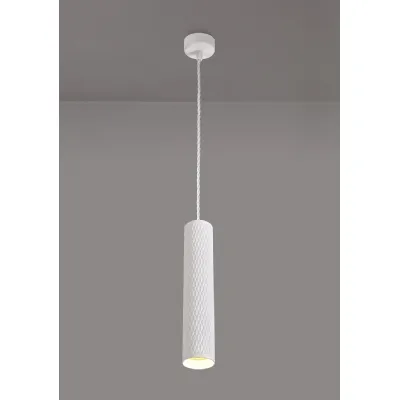 Lenham 1 Light 30cm Pendant Light GU10, Sand White
