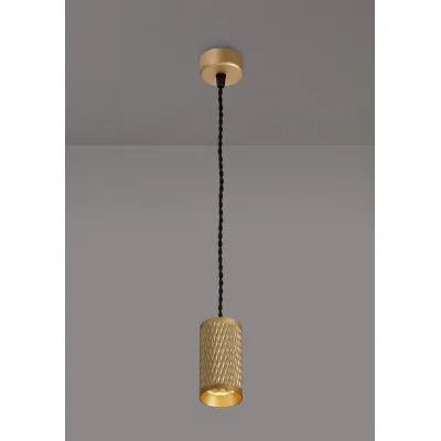 Lenham 1 Light 11cm Pendant Light GU10, Champagne Gold