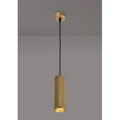 Lenham 1 Light 20cm Pendant Light GU10, Champagne Gold