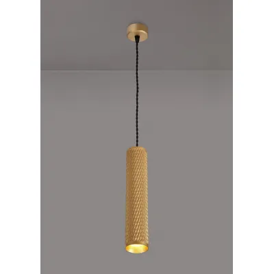 Lenham 1 Light 30cm Pendant Light GU10, Champagne Gold