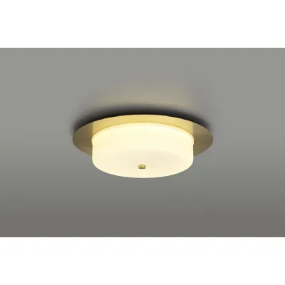 Basildon Ceiling, 18W LED, 3000K, 1080lm, IP44, Satin Gold, 3yrs Warranty