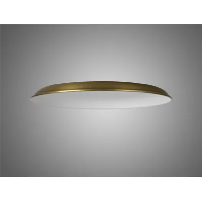 Knightsbridge Round Flat Metal 35cm Lampshade, Gilt Bronze