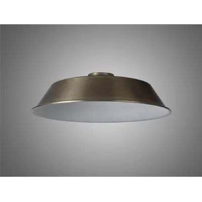 Knightsbridge Round 35cm Lampshade With Angled Sides, Antique Brass