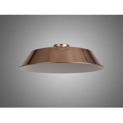Knightsbridge Round 35cm Lampshade With Angled Sides, Rose Gold