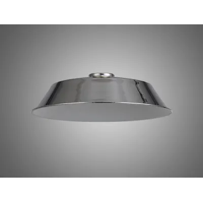Knightsbridge Round 35cm Lampshade With Angled Sides, Chrome