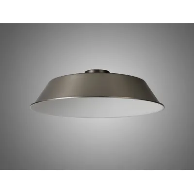 Knightsbridge Round 35cm Lampshade With Angled Sides, Brushed Nickel