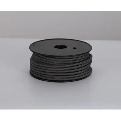 Knightsbridge 25m Roll Grey Braided 2 Core 0.75mm Cable VDE Approved