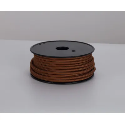 Knightsbridge 25m Roll Red Brown Braided 2 Core 0.75mm Cable VDE Approved