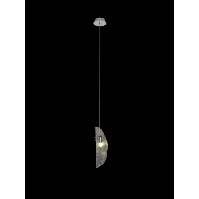 Loughton Pendant 2m, 1 x G9, Polished Chrome Clear Glass
