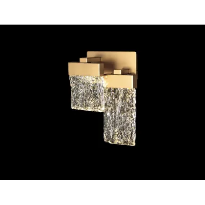 Enfield Switched Wall Lamp, 2 x 4.5W LED, 3000K, Painted Brushed Gold, 3yrs Warranty
