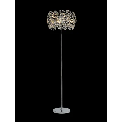 Camden Floor Lamp 8 Light G9 Polished Chrome Crystal