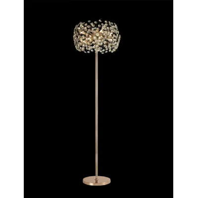 Camden Floor Lamp 8 Light G9 French Gold Crystal