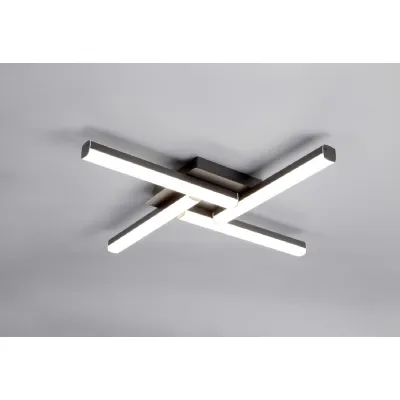Dorset 4 Flush Ceiling, 4 x 6W LED, 4000K, 2210lm, IP44, Sand Black, 3yrs Warranty