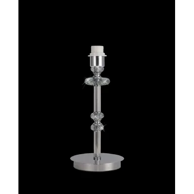 Wimbledon Table Lamp, 1 Light E14, Polished Chrome Clear Glass Crystal