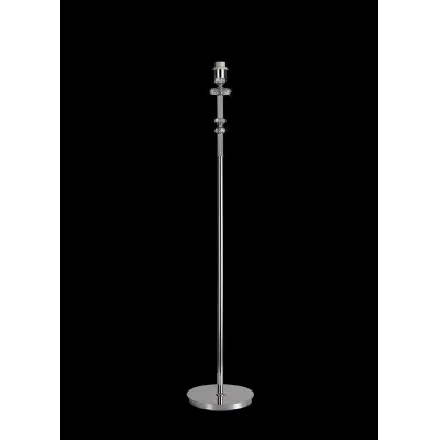 Wimbledon Floor Lamp, 1 Light E27, Polished Chrome Clear Glass Crystal