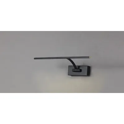 Horam Small 1 Arm Wall Lamp Picture Light, 1 x 6W LED, 3000K, 470lm, Sand Black, 3yrs Warranty