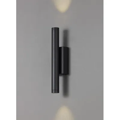 Redhill Wall Lamp, 2 x 3W LED, 3000K, 300lm, IP54, Black, 3yrs Warranty