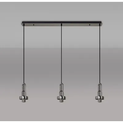 Epsom Linear Suspension Kit, 3 x E27, Black Chrome Matt Black
