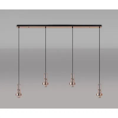 Epsom Linear Suspension Kit, 4 x E27, Copper Matt Black