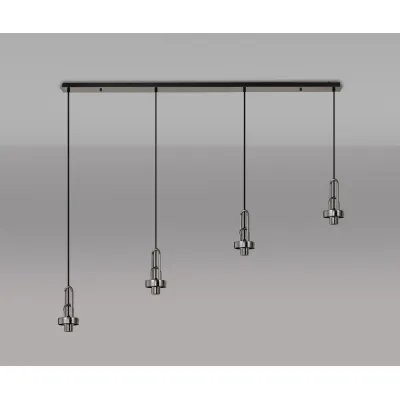 Epsom Linear Suspension Kit, 4 x E27, Black Chrome Matt Black