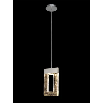 Trafalgar Pendant 2m, 1 x 4.5W LED, 3000K, 148lm, Polished Chrome, 3yrs Warranty