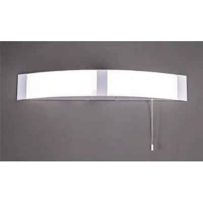 Rochford Bathroom Wall Lamp c w Shaver Socket And Pull Switch, 1 x 10W LED, 4000K, 900lm, IP44, White, 3yrs Warranty