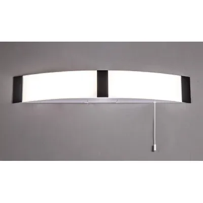 Rochford Bathroom Wall Lamp c w Shaver Socket And Pull Switch, 1 x 10W LED, 4000K, 900lm, IP44, Black, 3yrs Warranty