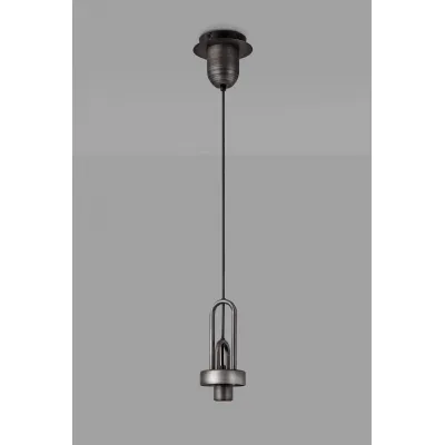 Epsom Suspension Kit, 1 x E27, Aged Pewter Matt Black