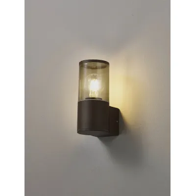Ruislip Wall Lamp 1 x E27, IP54, Matt Brown Smoked, 2yrs Warranty
