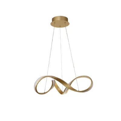 Hackney Dimmable Small Pendant, 1 x 30W LED, 3000K, 1800lm, Sand Gold, 3yrs Warranty