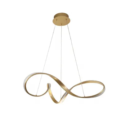Hackney Dimmable Large Pendant, 1 x 42W LED, 3000K, 2513lm, Sand Gold, 3yrs Warranty