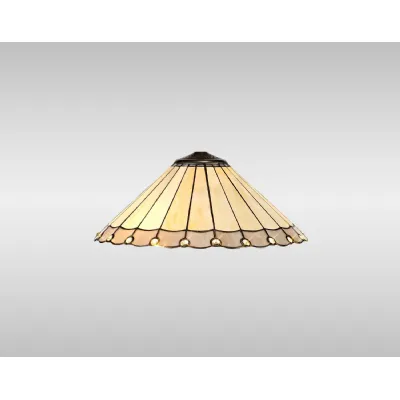Ware Tiffany 40cm Shade Only Suitable For Pendant Ceiling Table Lamp, Grey Cream Crystal
