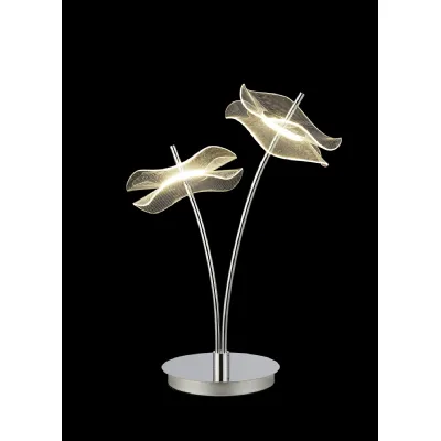 Uckfield Table Lamp, 2 x 6W LED, 4000K, 920lm, Polished Chrome, 3yrs Warranty