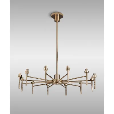 Abingdon French Gold 12 Light G9 Universal Telescopic Light, Suitable For A Vast Selection Of Glass Shades